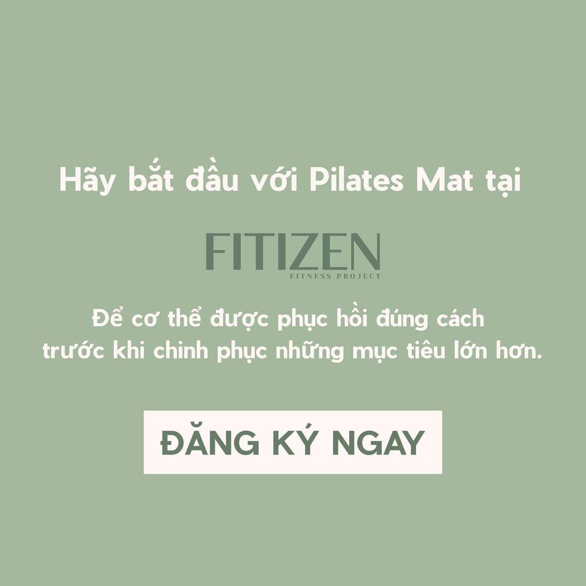 Hãy bắt đầu với Pilates Mat tại FITIZEN