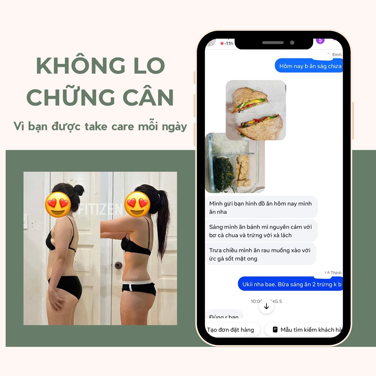 Không lo chững cân vì bạn được take care mỗi ngày